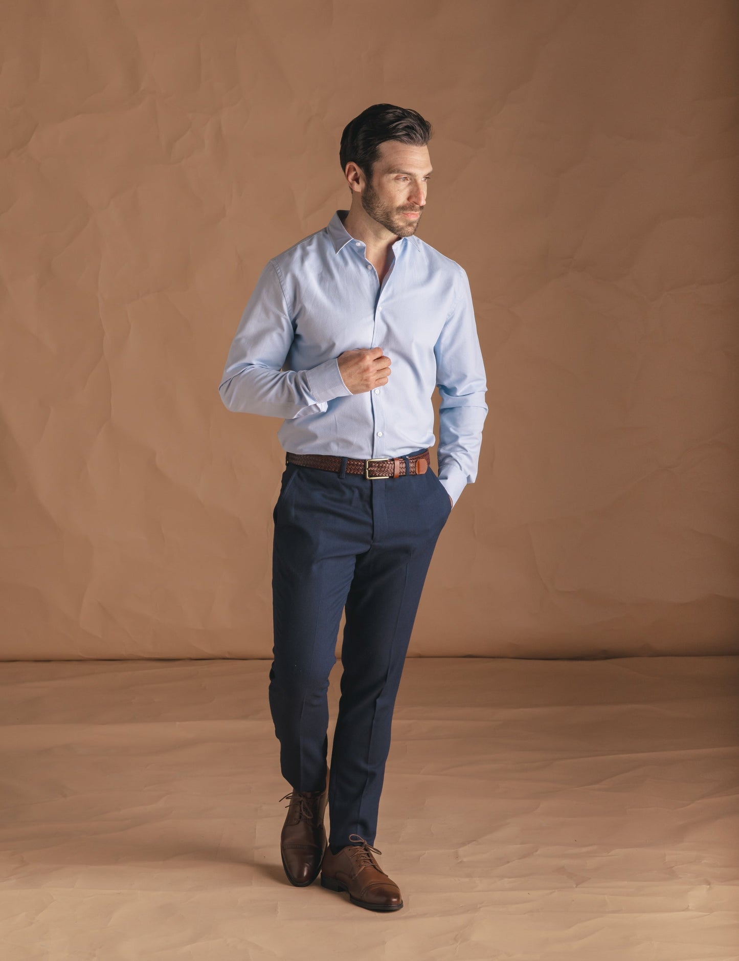 CAMISA VESTIR CELESTE