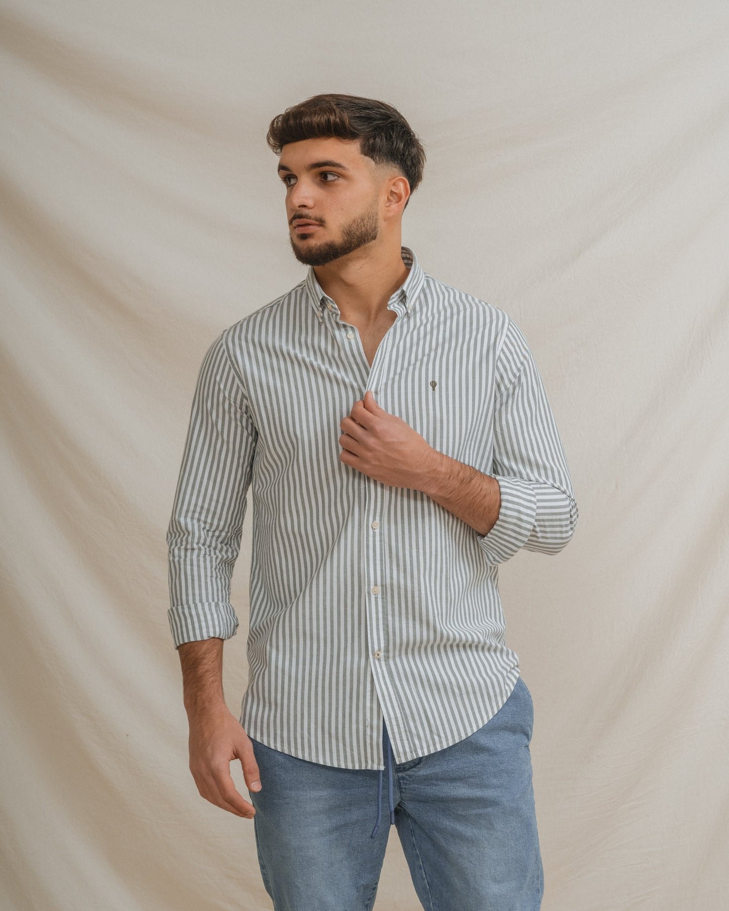 CAMISA OXFORD RAYA VERDE