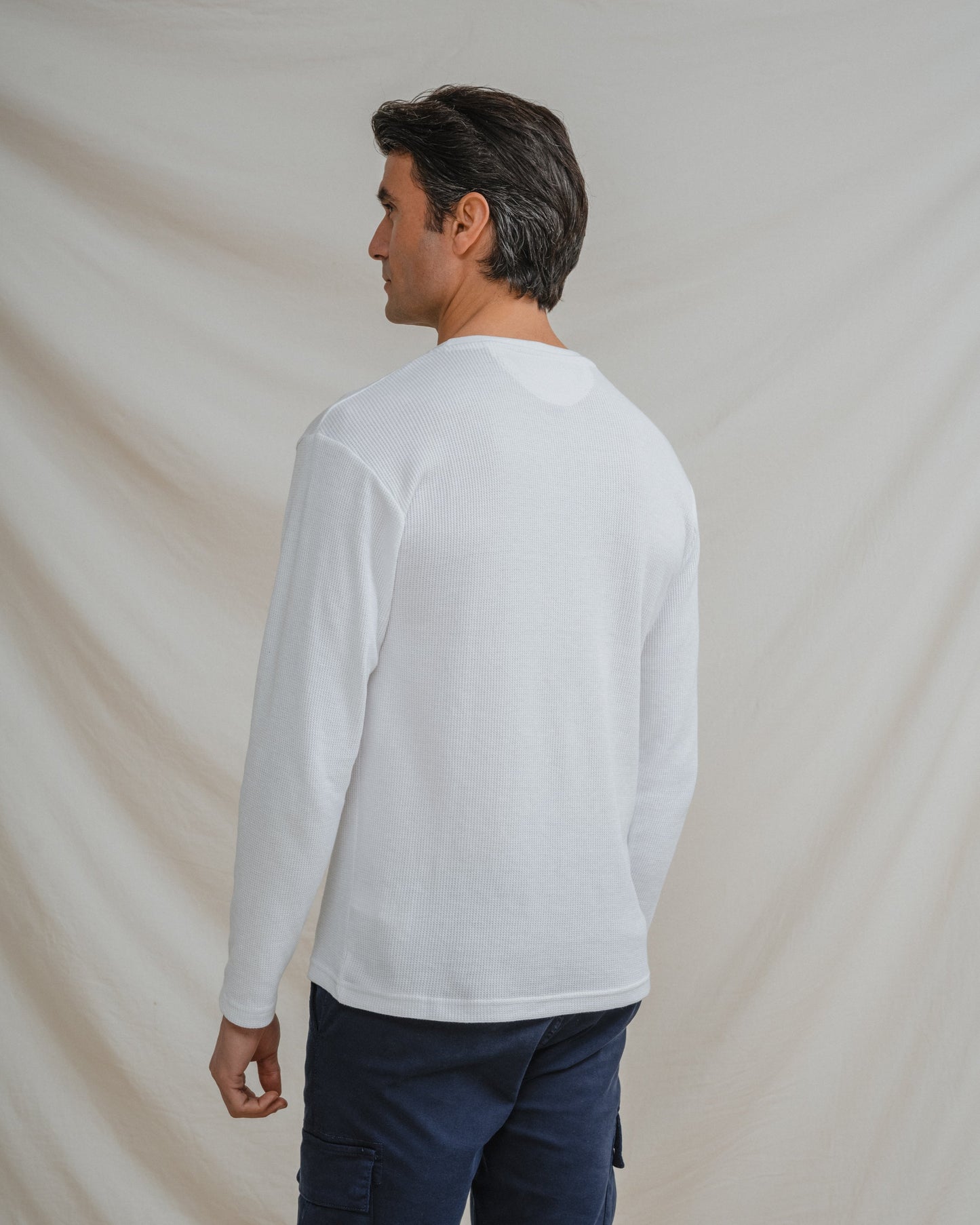 CAMISETA MANGA LARGA CUADRILLÉ BLANCA
