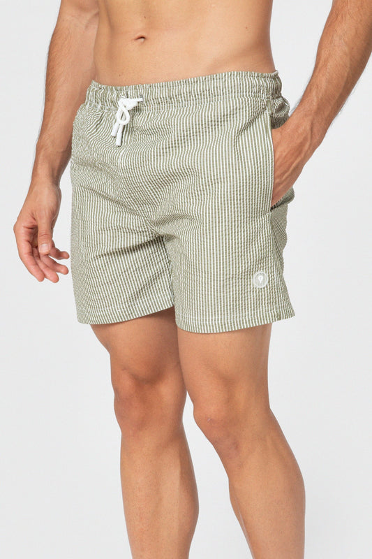 BAÑADOR RAYA SEERSUCKER VERDE