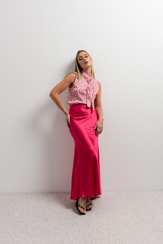 FALDA MIDI SATINADA