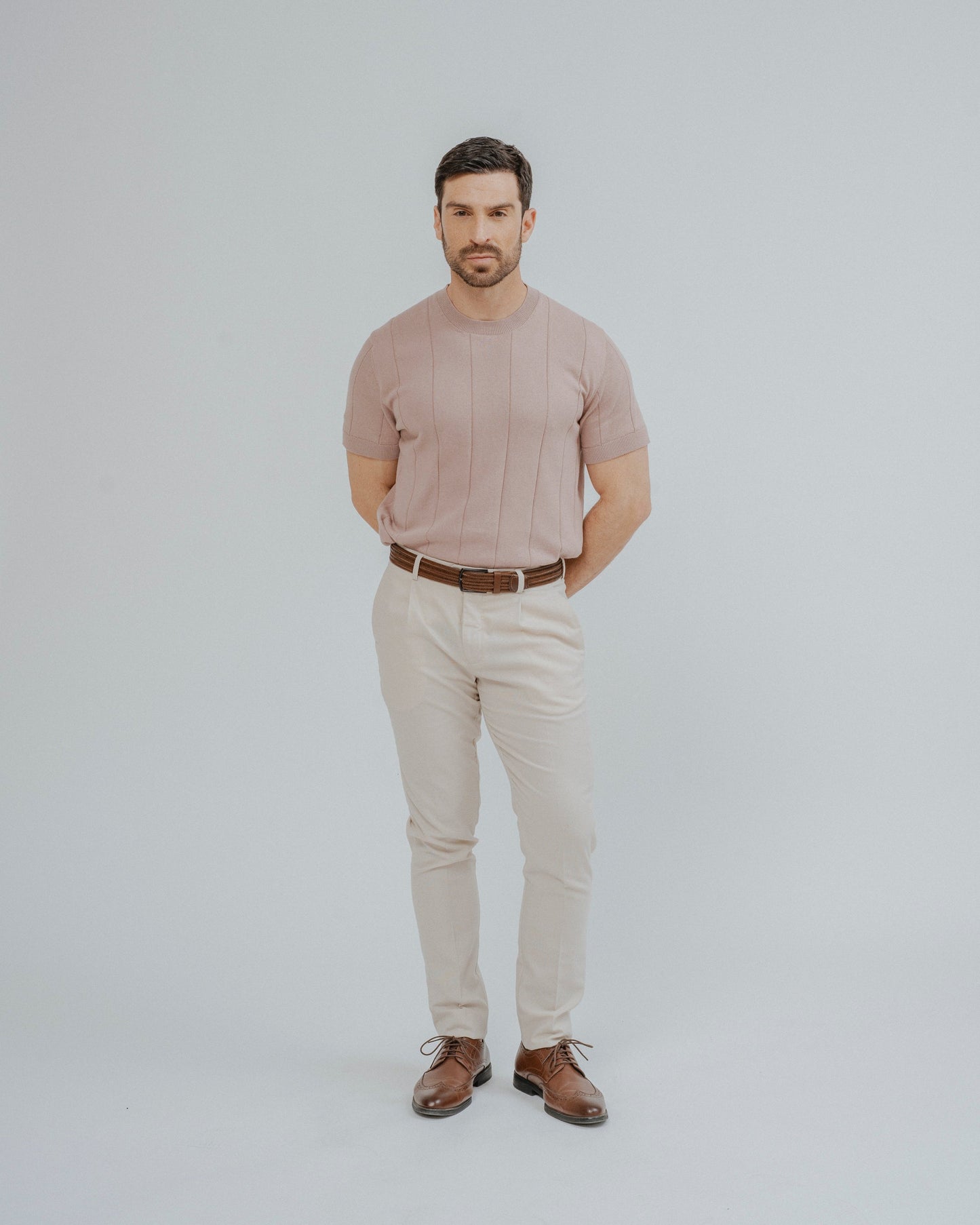 PANTALÓN CASUAL TRAJE PINZAS BEIGE
