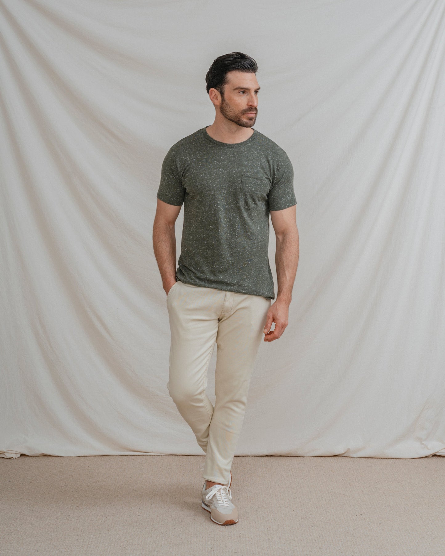 PANTALÓN CHINO SKINNY CROPPED BEIGE