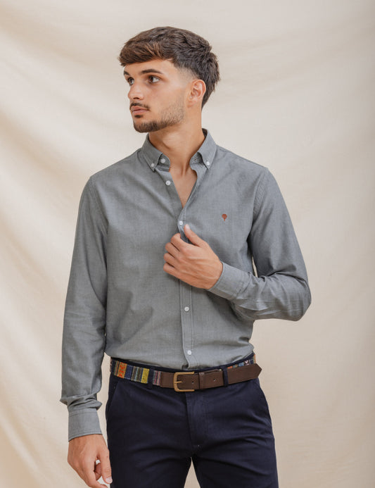 CAMISA OXFORD VERDE