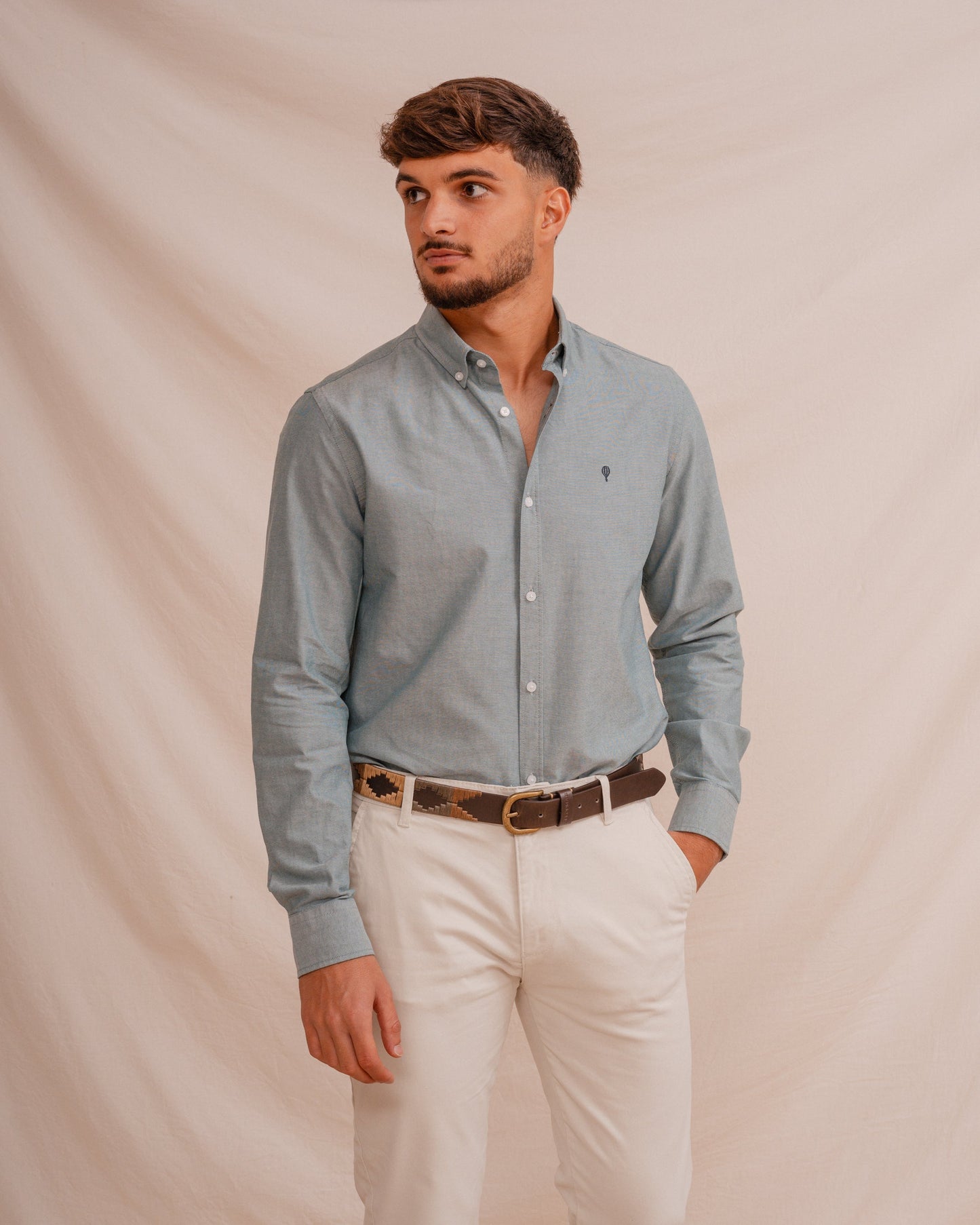 CAMISA OXFORD VERDE
