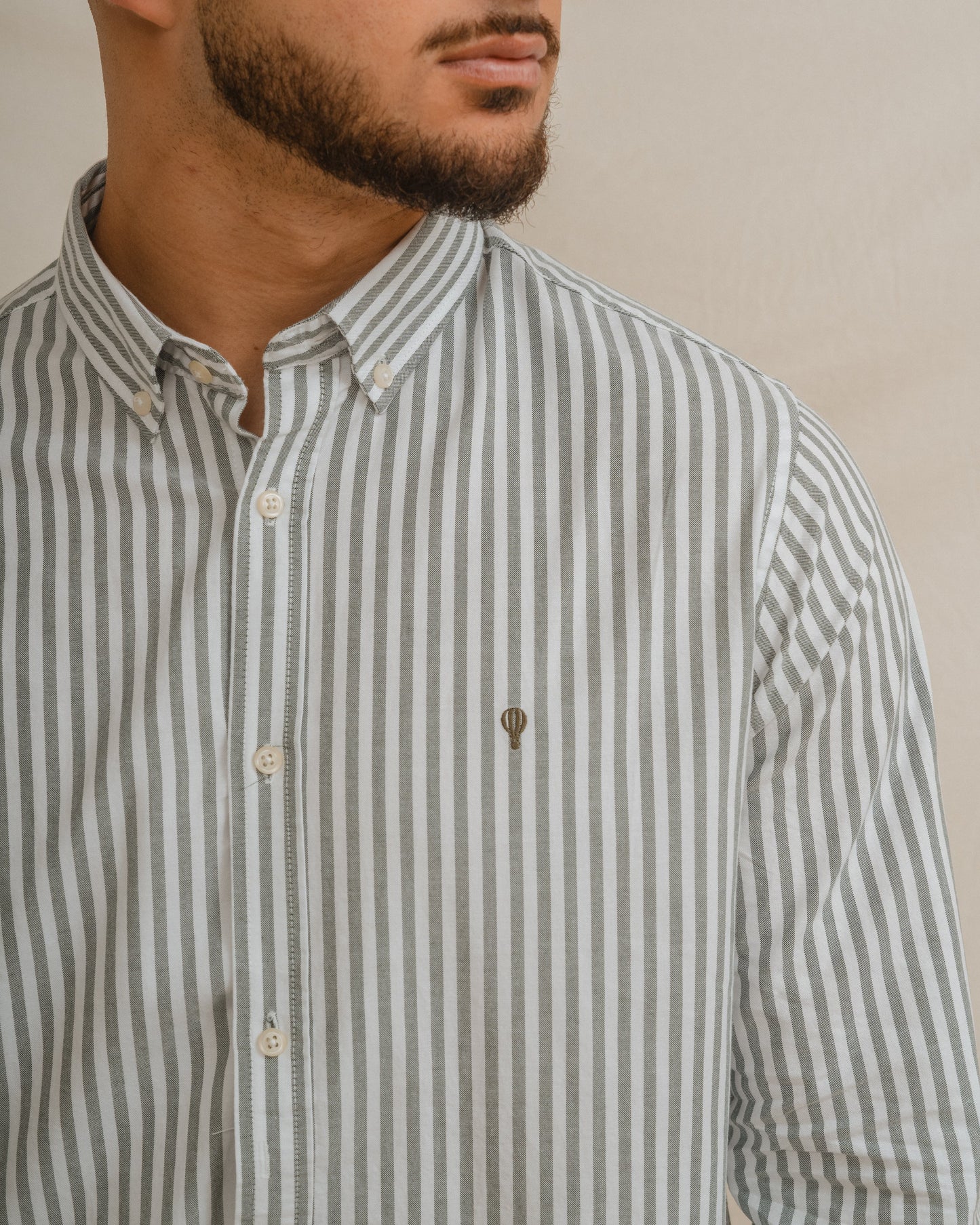 CAMISA OXFORD RAYA VERDE