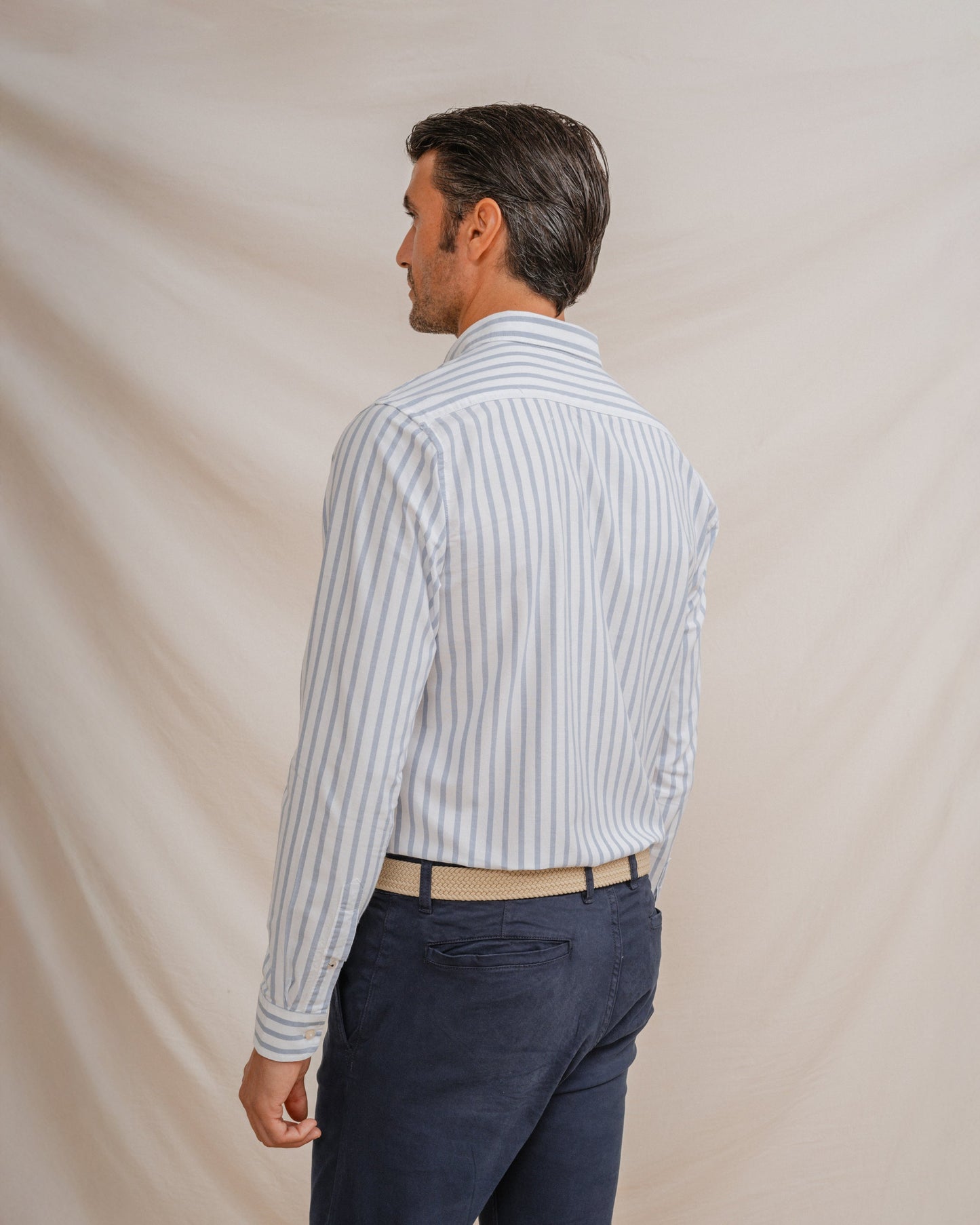 CAMISA OXFORD RAYA DIPLOMÁTICA CELESTE