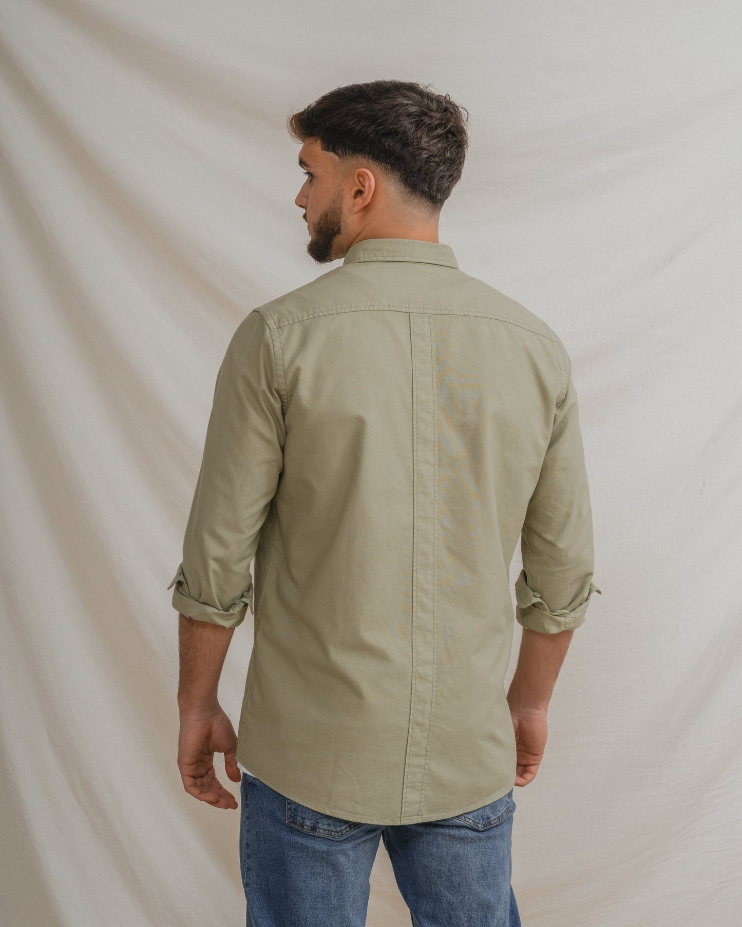CAMISA OXFORD BOLSILLO VERDE