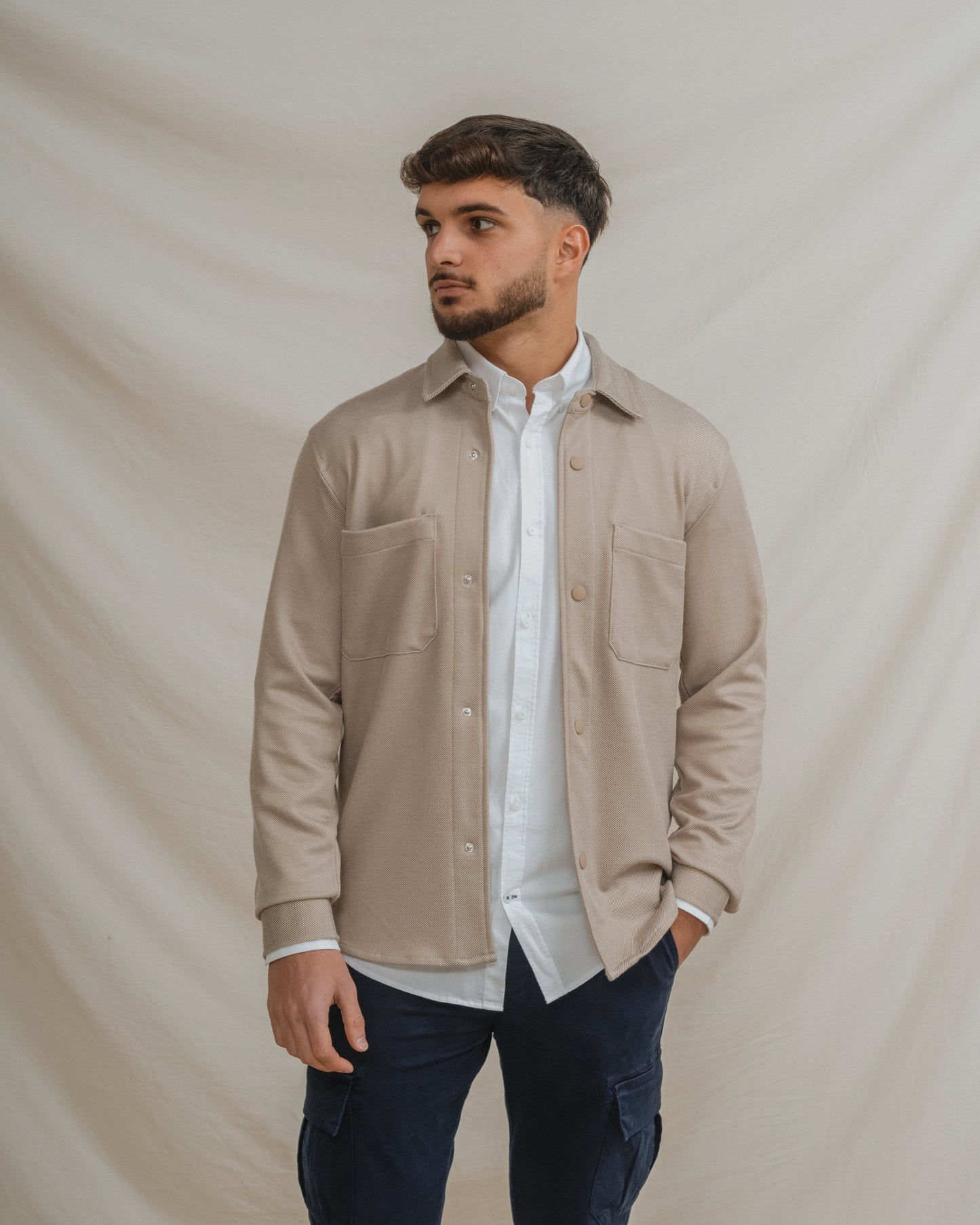 SOBRECAMISA PUNTO BEIGE