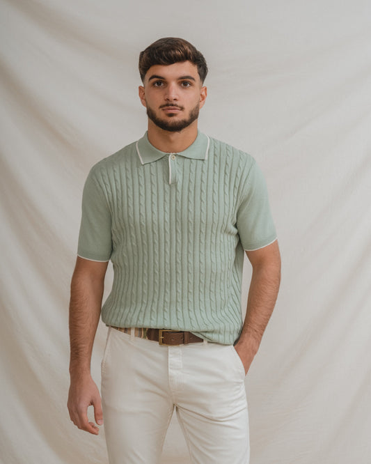 POLO TRICOT NUDOS VERDE