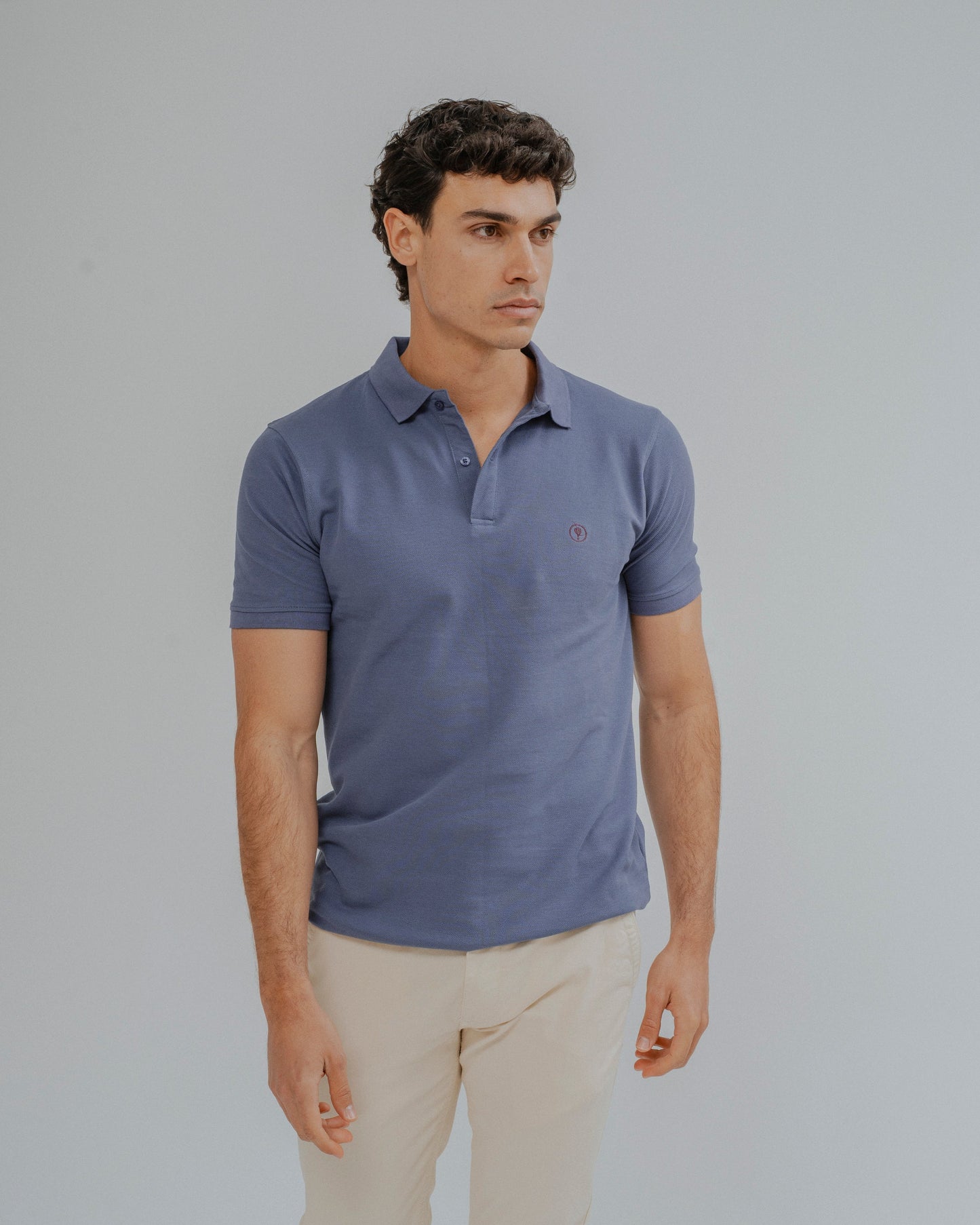 POLO BÁSICO REGULAR FIT AZUL