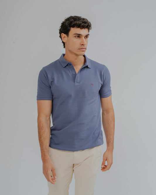 POLO BÁSICO REGULAR FIT AZUL