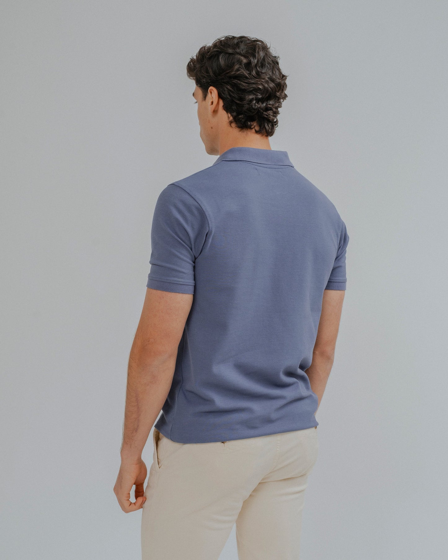 POLO BÁSICO REGULAR FIT AZUL