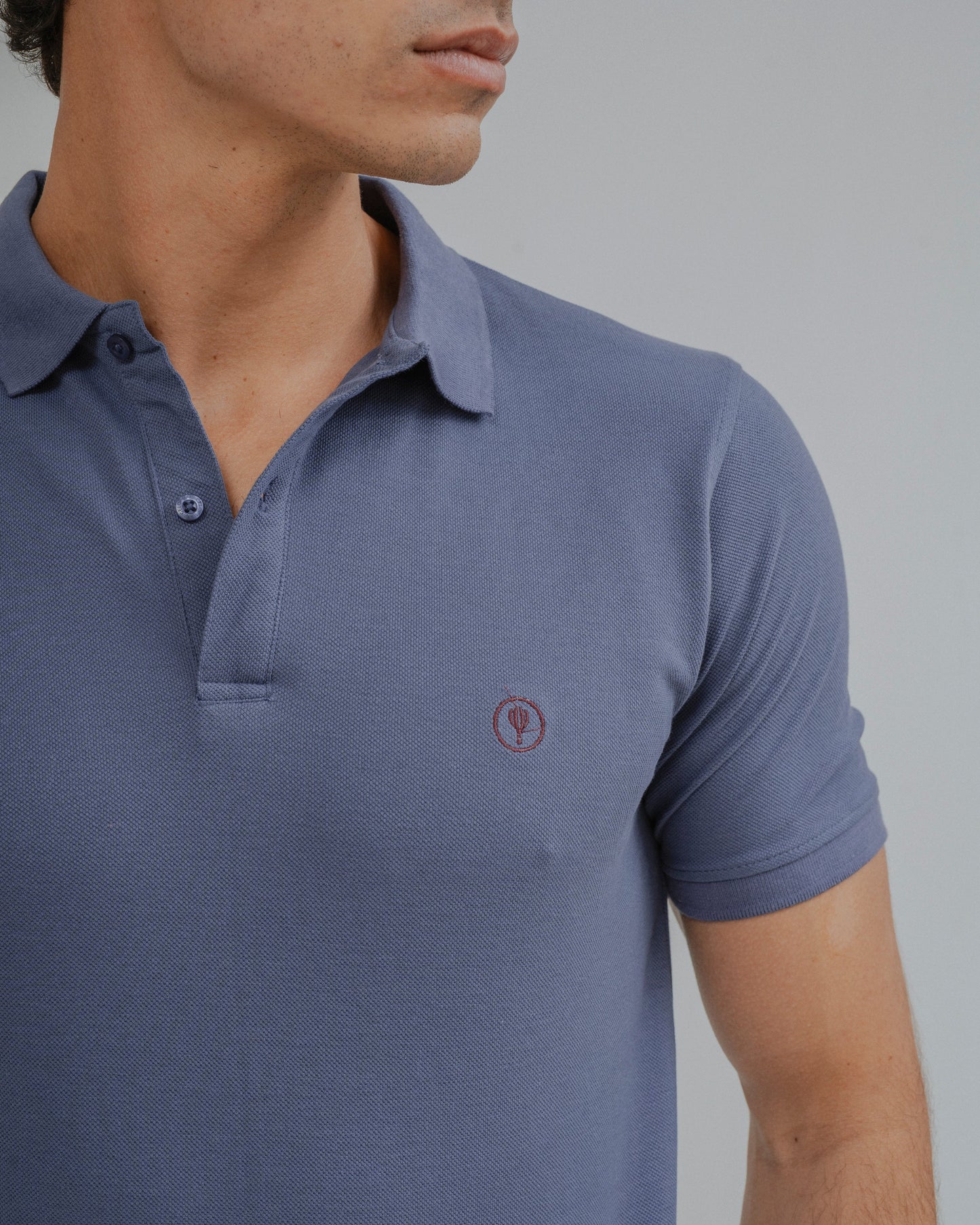 POLO BÁSICO REGULAR FIT AZUL