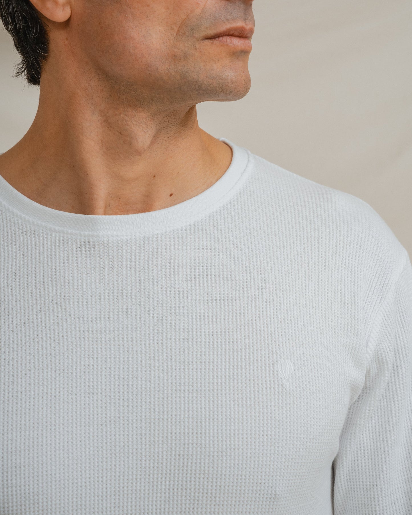 CAMISETA MANGA LARGA CUADRILLÉ BLANCA