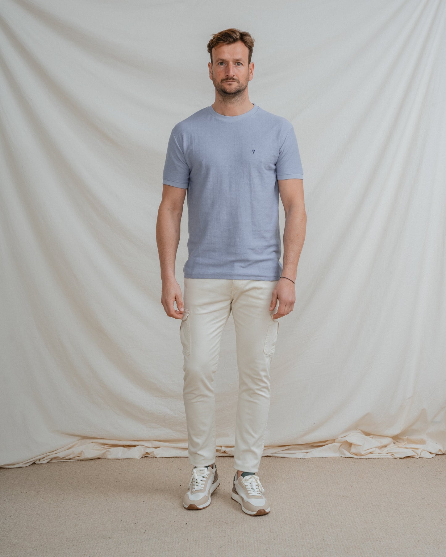 CAMISETA TEXTURA CELESTE