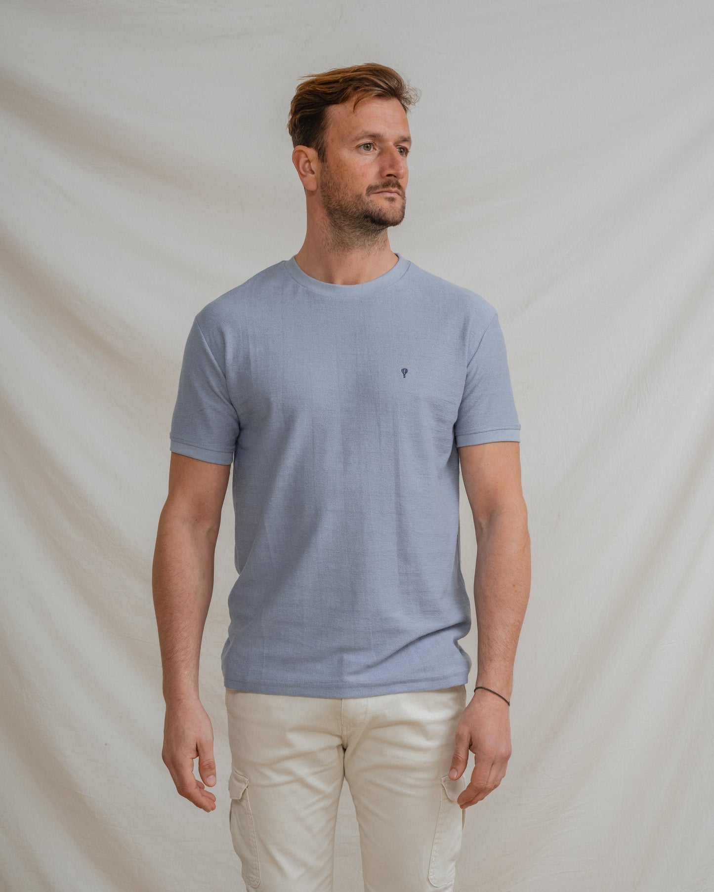 CAMISETA TEXTURA CELESTE