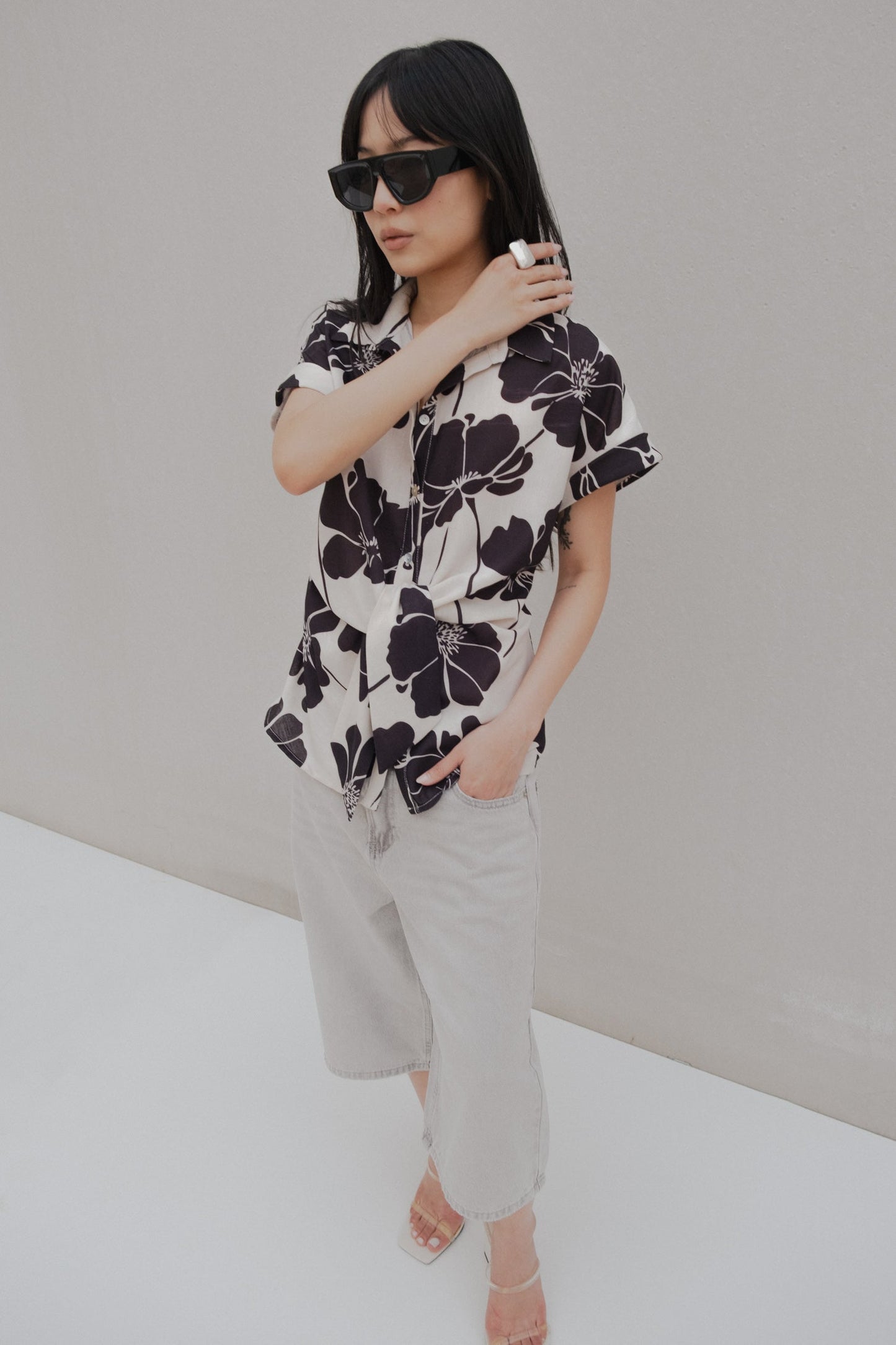 CAMISA NUDO ESTAMPADA