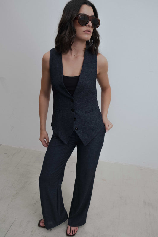 PANTALÓN RECTO EFECTO DENIM