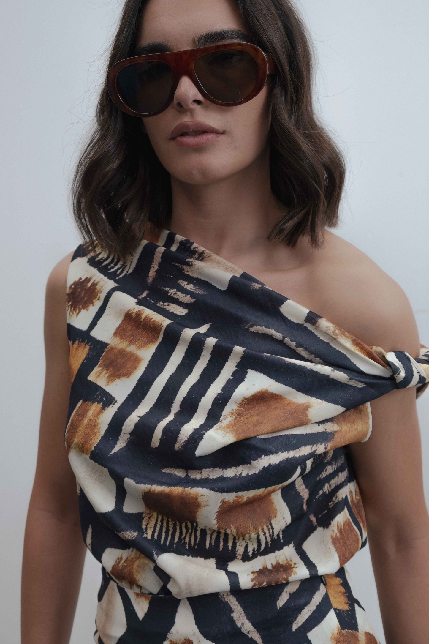 FALDA MIDI ESTAMPADA