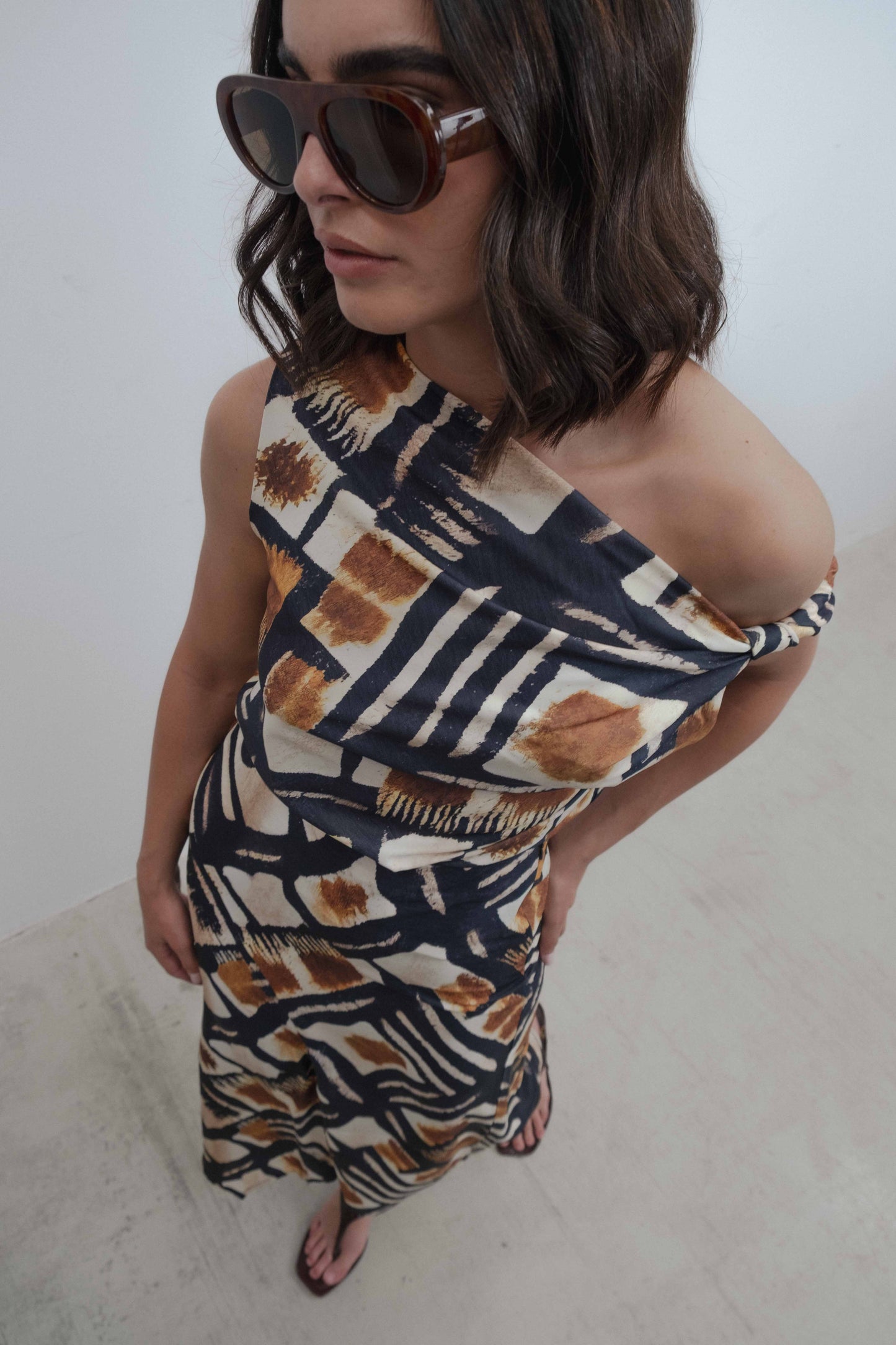 FALDA MIDI ESTAMPADA