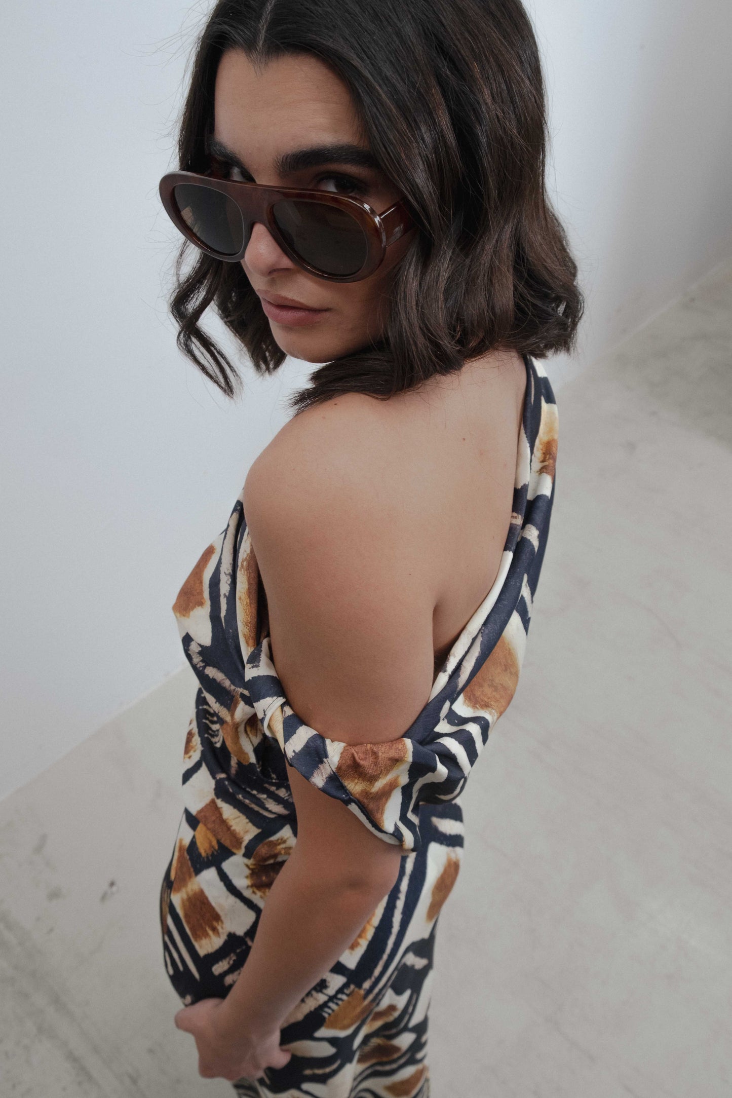 FALDA MIDI ESTAMPADA