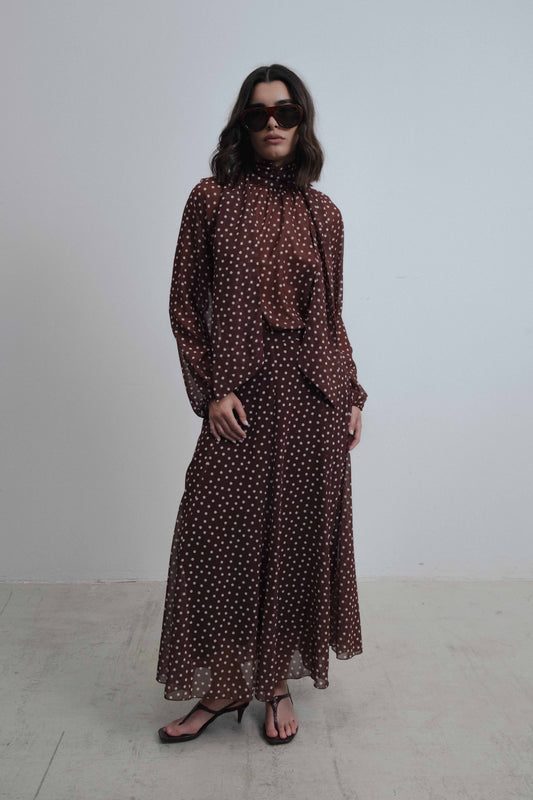 FALDA MIDI LUNARES