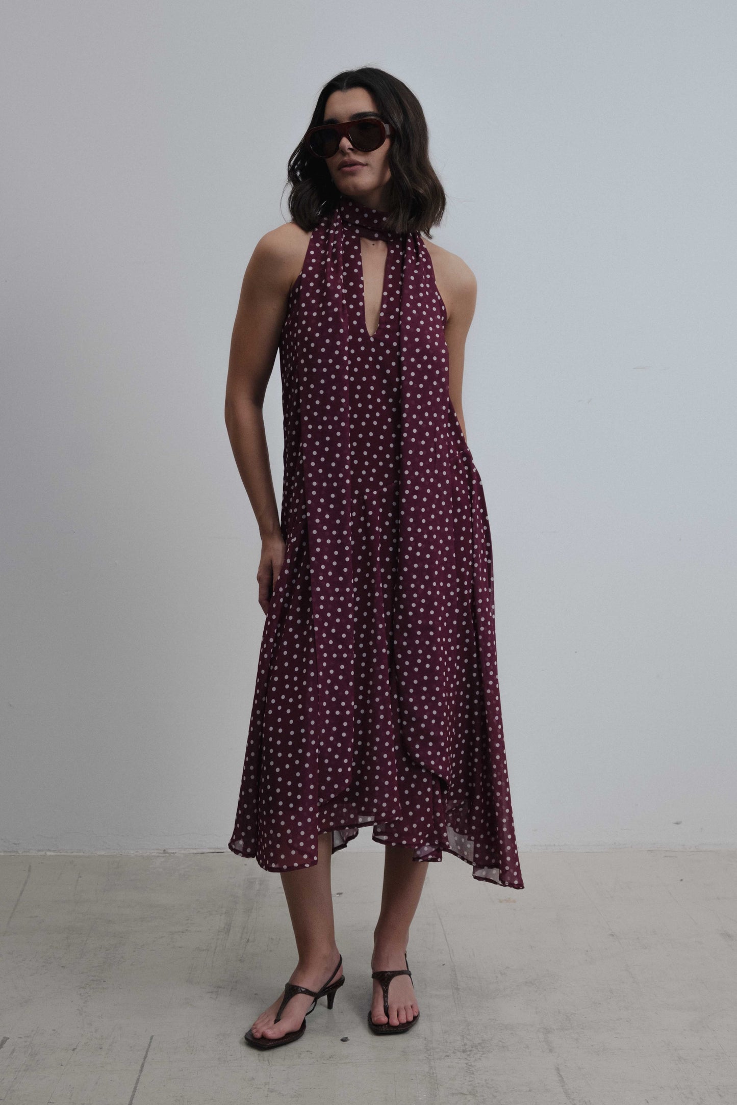 VESTIDO HALTER LUNARES LAZADA
