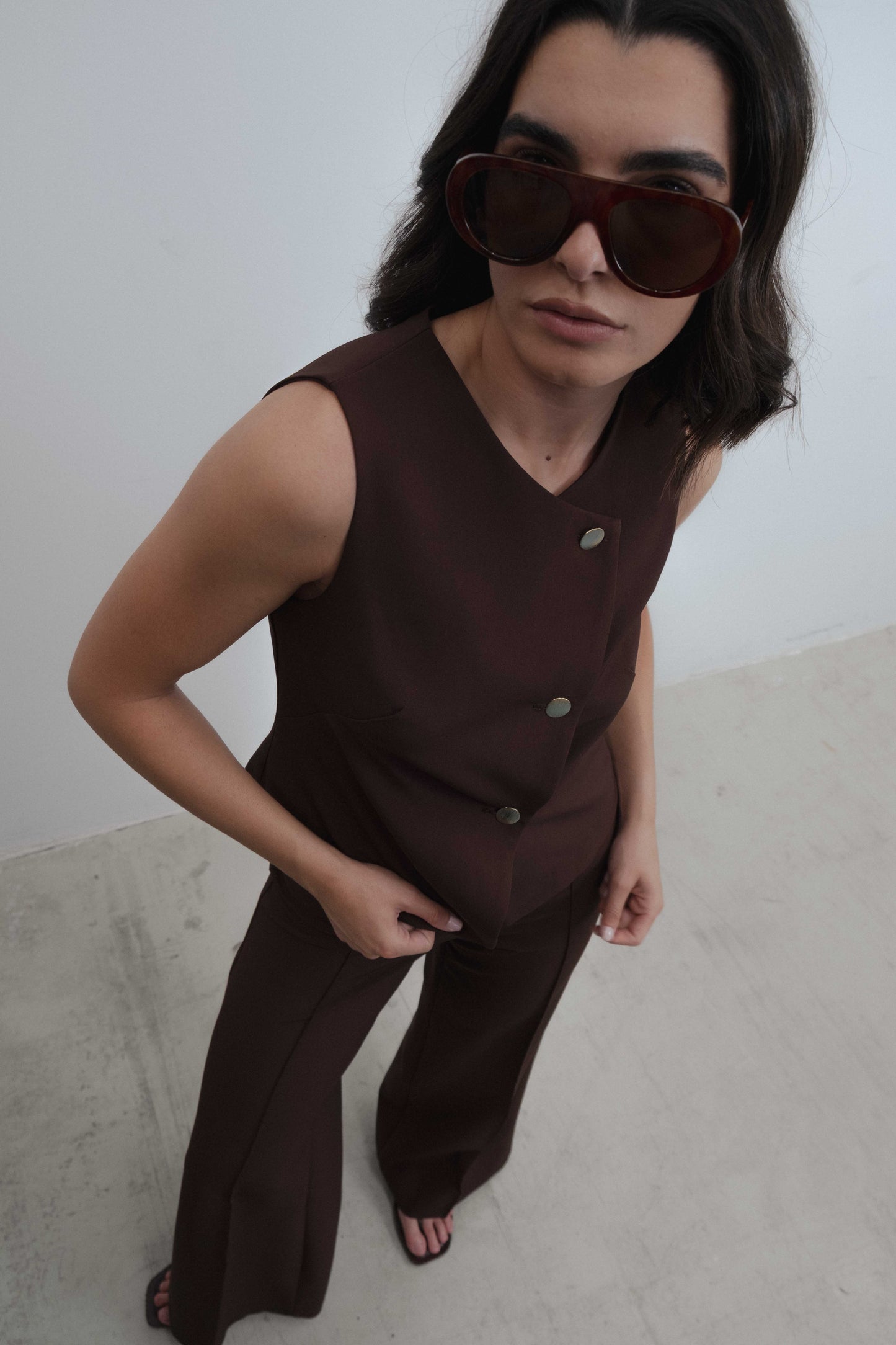CHALECO CRUZADO BOTONES