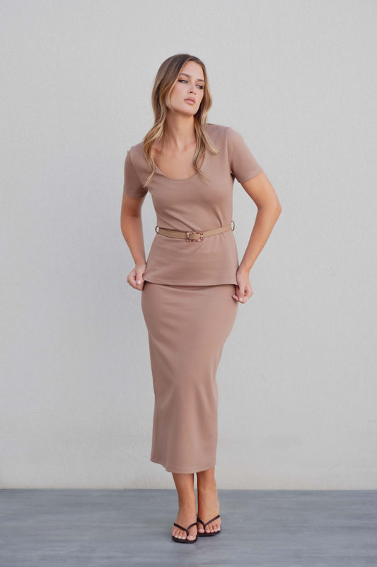BLUSA CON CINTURÓN