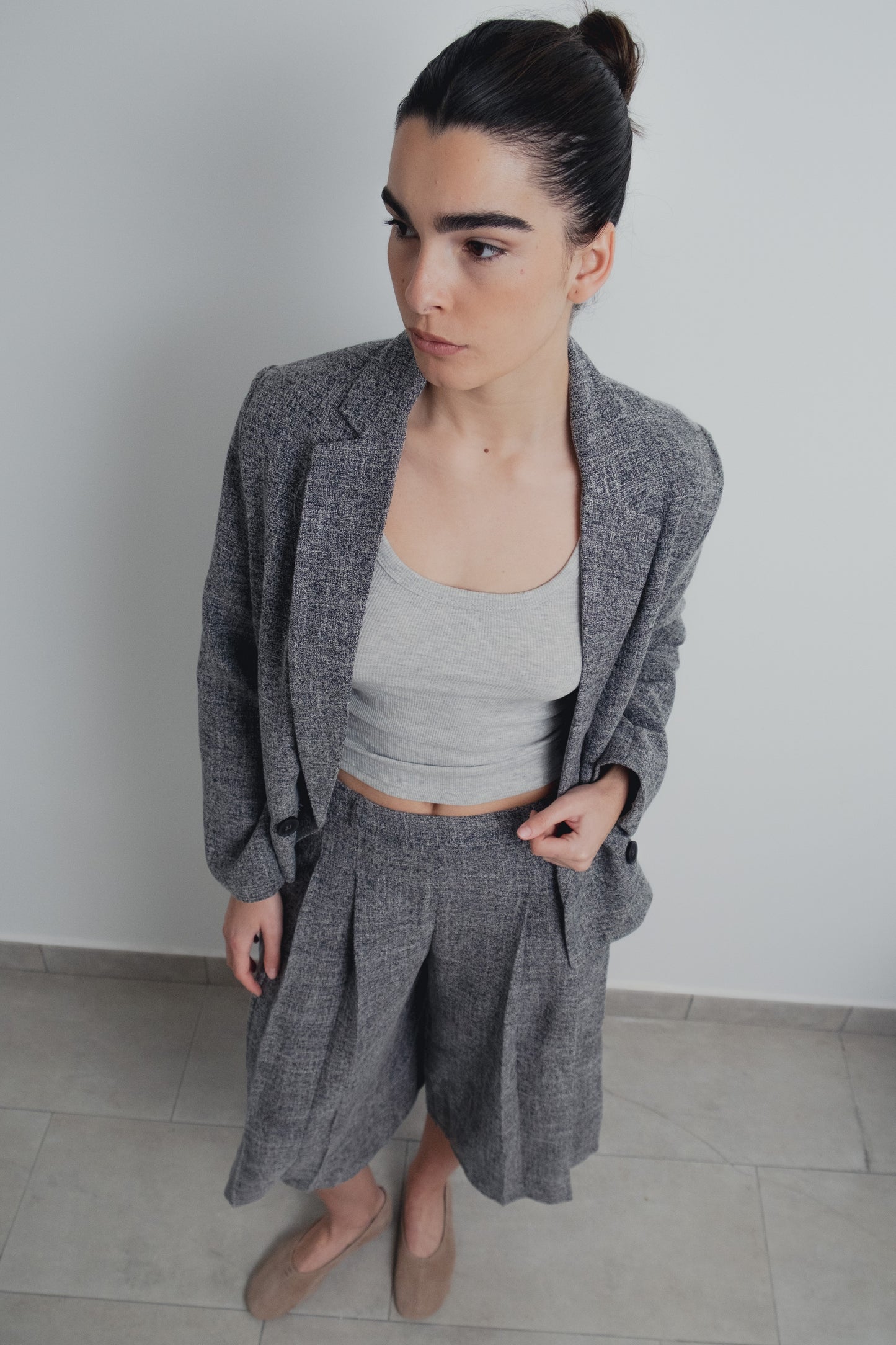 BLAZER ESTRUCTURA CRUZADA CROPPED