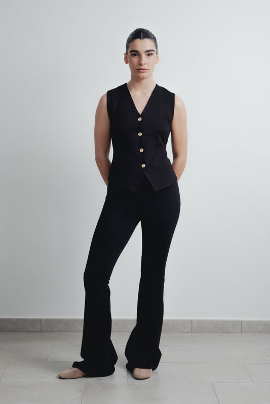 PANTALON PUNTO TEXTURA FLARE