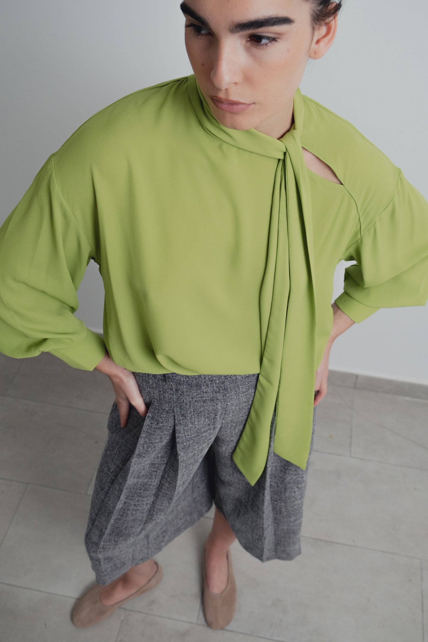 CAMISA VERDE LAZADA