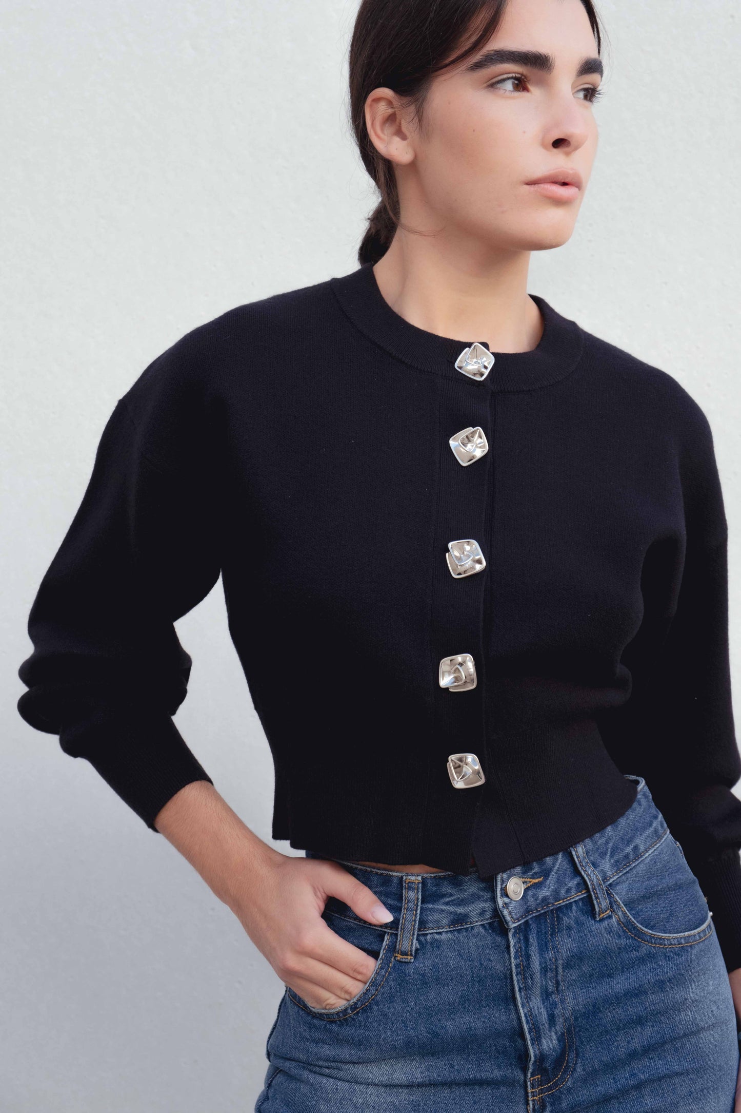 CHAQUETA PUNTO BOTONES