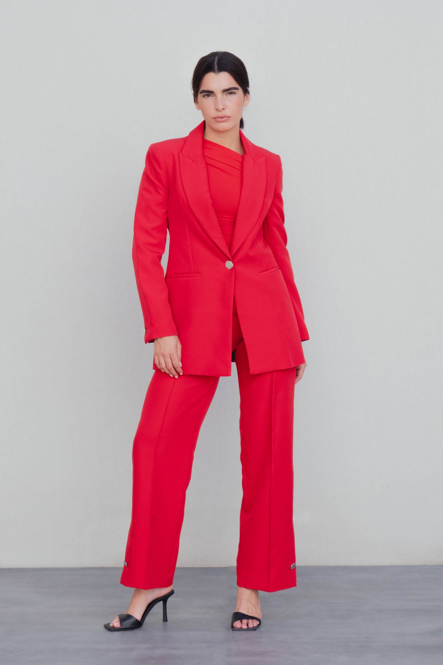 BLAZER BOTON PLATEADO